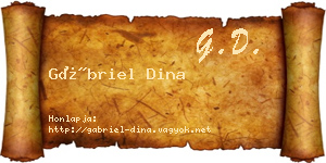 Gábriel Dina névjegykártya